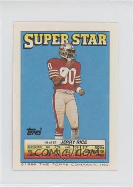 1988 Topps Super Star Sticker Back Cards - [Base] #8.31 - Jerry Rice (Roy Green 31, Stanford Jennings 157)