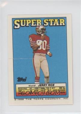 1988 Topps Super Star Sticker Back Cards - [Base] #8.91 - Jerry Rice (Dave Brown 91, Larry Kinnebrew 156)