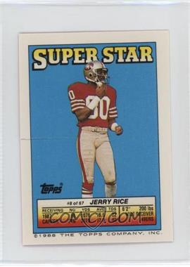 1988 Topps Super Star Sticker Back Cards - [Base] #8.91 - Jerry Rice (Dave Brown 91, Larry Kinnebrew 156)