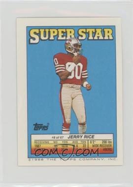 1988 Topps Super Star Sticker Back Cards - [Base] #8.96 - Jerry Rice (Charles White 96)