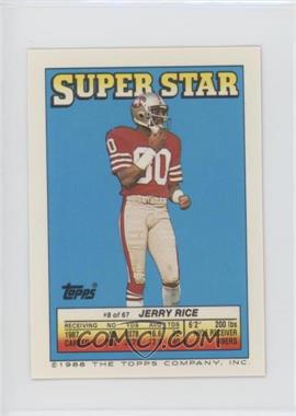 1988 Topps Super Star Sticker Back Cards - [Base] #8.96 - Jerry Rice (Charles White 96)