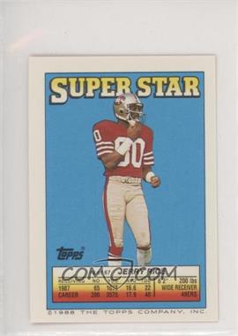 1988 Topps Super Star Sticker Back Cards - [Base] #8.96 - Jerry Rice (Charles White 96)