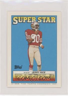 1988 Topps Super Star Sticker Back Cards - [Base] #8.96 - Jerry Rice (Charles White 96)