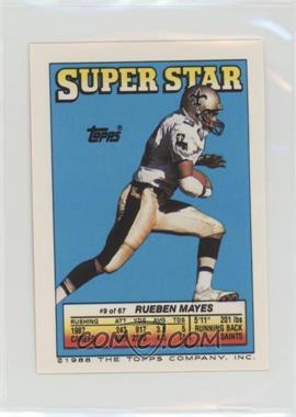 1988 Topps Super Star Sticker Back Cards - [Base] #9.7 - Rueben Mayes (Willie Gault 7, Paul Lankford 224)