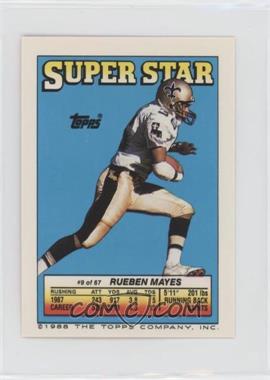 1988 Topps Super Star Sticker Back Cards - [Base] #9.7 - Rueben Mayes (Willie Gault 7, Paul Lankford 224)