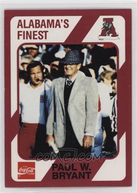 1989 Collegiate Collection Alabama Crimson Tide - Coke 20 #C-1 - Paul "Bear" Bryant [Good to VG‑EX]