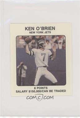 1989 NFL Franchise Game Player Cards - Board Game [Base] #_KEOB - Ken O'Brien