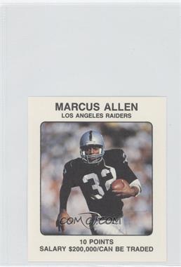 1989 NFL Franchise Game Player Cards - Board Game [Base] #_MAAL - Marcus Allen