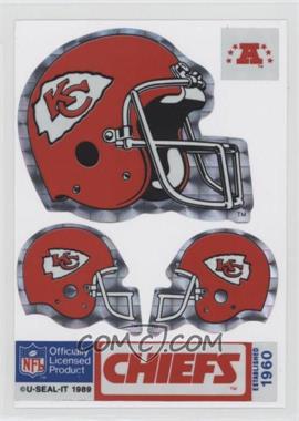 1989 NFL Properties U-Seal-It - Helmets Sticker Cards #KCC - Kansas City Chiefs