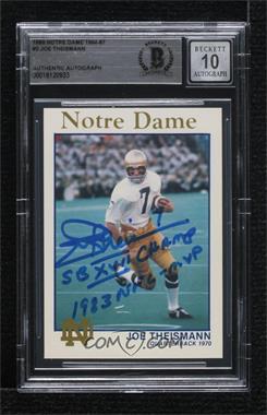1989 Notre Dame Fighting Irish 1964-87 - [Base] #2 - Joe Theismann [BAS 10]