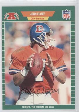 1989 Pro Set - [Base] #100.1 - John Elway (Drafted 1st round, '83" on Back)