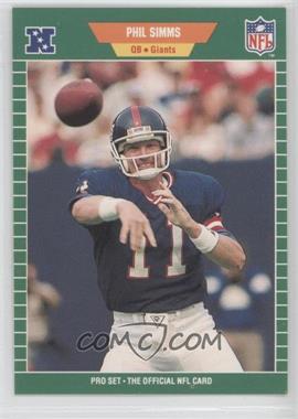 1989 Pro Set - [Base] #291 - Phil Simms