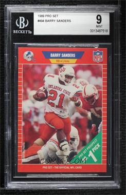 1989 Pro Set - [Base] #494 - Barry Sanders [BGS 9 MINT]