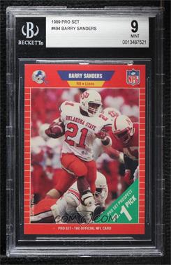 1989 Pro Set - [Base] #494 - Barry Sanders [BGS 9 MINT]