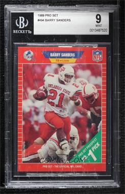 1989 Pro Set - [Base] #494 - Barry Sanders [BGS 9 MINT]