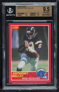 1989 Score - [Base] #178 - Anthony Miller [BGS 9.5 GEM MINT]