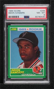 1989 Score - [Base] #246 - Deion Sanders [PSA 8 NM‑MT]