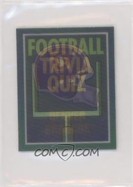1989 Score - Football Trivia Quiz Inserts #24 - Denver Broncos