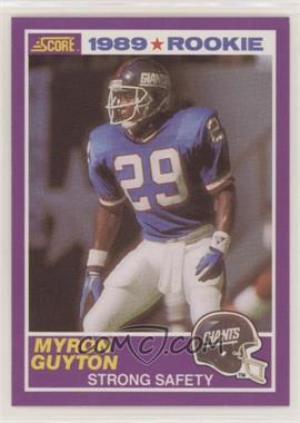 1989 Score Supplemental - [Base] #422S - Myron Guyton