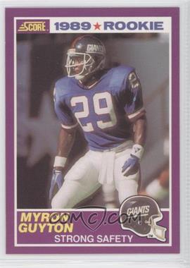 1989 Score Supplemental - [Base] #422S - Myron Guyton