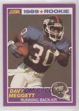 1989 Score Supplemental - [Base] #428S - Dave Meggett