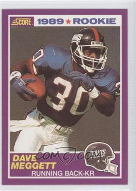 1989 Score Supplemental - [Base] #428S - Dave Meggett