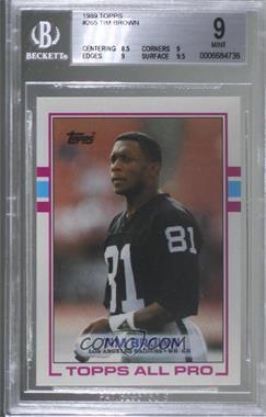 1989 Topps - [Base] #265 - Tim Brown [BGS 9 MINT]