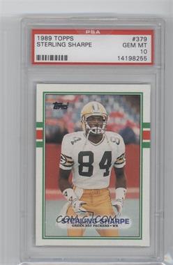 1989 Topps - [Base] #379 - Sterling Sharpe [PSA 10 GEM MT]