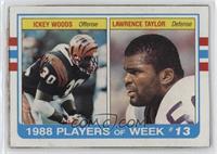Ickey Woods, Lawrence Taylor
