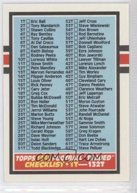 1989 Topps Traded - [Base] #132T - Checklist