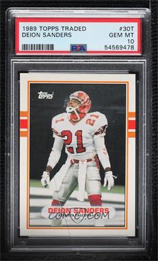 1989 Topps Traded - [Base] #30T - Deion Sanders [PSA 10 GEM MT]