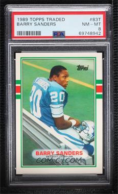 1989 Topps Traded - [Base] #83T - Barry Sanders [PSA 8 NM‑MT]