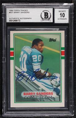 1989 Topps Traded - [Base] #83T - Barry Sanders [BAS BGS Authentic]