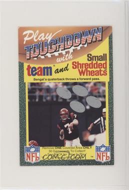 1989 Touchdown Magazines Small Shredded Wheat Gamecards - [Base] #_BOES.1 - Bengal's quaterback throws a forward pass [EX to NM]