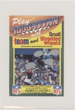 1989 Touchdown Magazines Small Shredded Wheat Gamecards - [Base] #_BOES.2 - Cincinnati's quarterback lets one fly