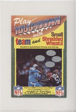 1989 Touchdown Magazines Small Shredded Wheat Gamecards - [Base] #_WAMO - Houston's quarterback throws over the top [EX to NM]