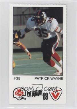 1989 Vachon CFL Pannel Singles - [Base] #20 - Patrick Wayne