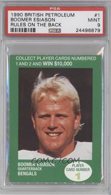 1990 BP NFL Players Match 2 Trading Card Game - [Base] #1.2 - Boomer Esiason [PSA 9 MINT]