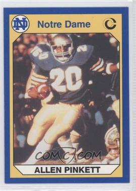 1990 Collegiate Collection University of Notre Dame - [Base] #37 - Allen Pinkett