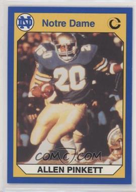 1990 Collegiate Collection University of Notre Dame - [Base] #37 - Allen Pinkett