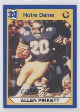 1990 Collegiate Collection University of Notre Dame - [Base] #37 - Allen Pinkett