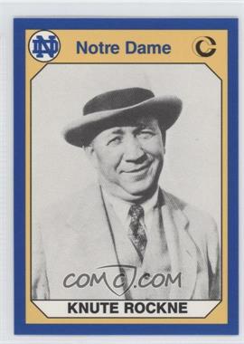 1990 Collegiate Collection University of Notre Dame - [Base] #70 - Knute Rockne