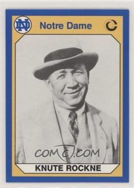 1990 Collegiate Collection University of Notre Dame - [Base] #70 - Knute Rockne