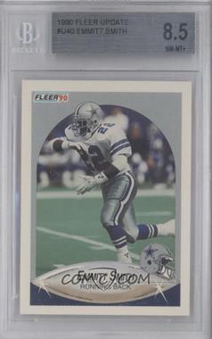 1990 Fleer Update - [Base] #U-40.1 - Emmitt Smith (Large NFLPA Logo) [BGS 8.5 NM‑MT+]