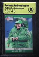 Buddy Ryan [BAS Beckett Auth Sticker]