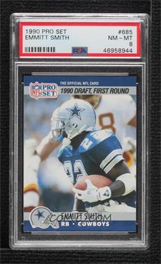 1990 Pro Set - [Base] #685 - Draft - Emmitt Smith [PSA 8 NM‑MT]