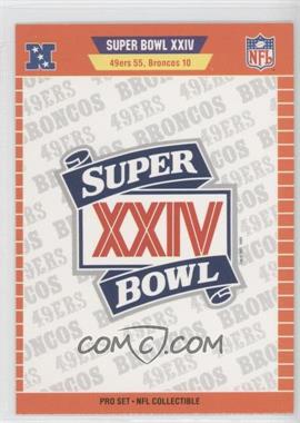 1990 Pro Set - Special Inserts #_SUBL - Super Bowl XXIV Logo