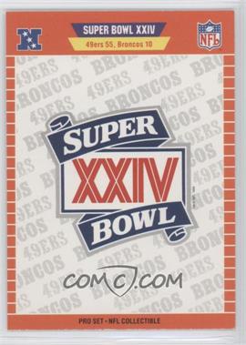 1990 Pro Set - Special Inserts #_SUBL - Super Bowl XXIV Logo