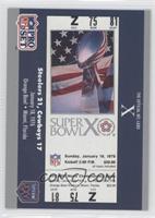 Super Bowl X Ticket