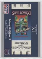 Super Bowl XI Ticket